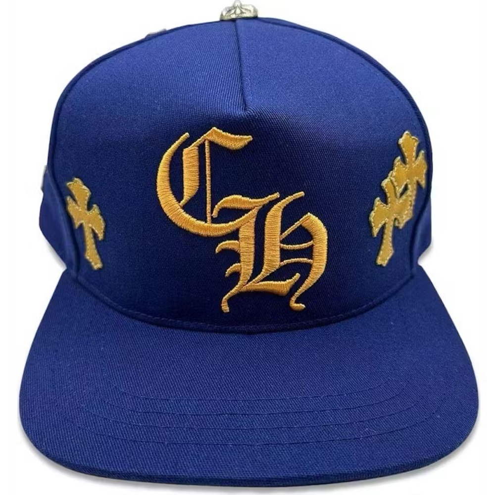 Blue/Yellow Chrome Hearts Baseball Cap